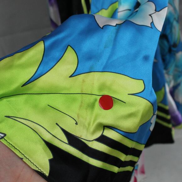 Cache Dress 6 Cruise Tulip Maxi Multi Floral Silk Maxi Gown Artsy Boho Chic Y2K - Picture 11 of 15